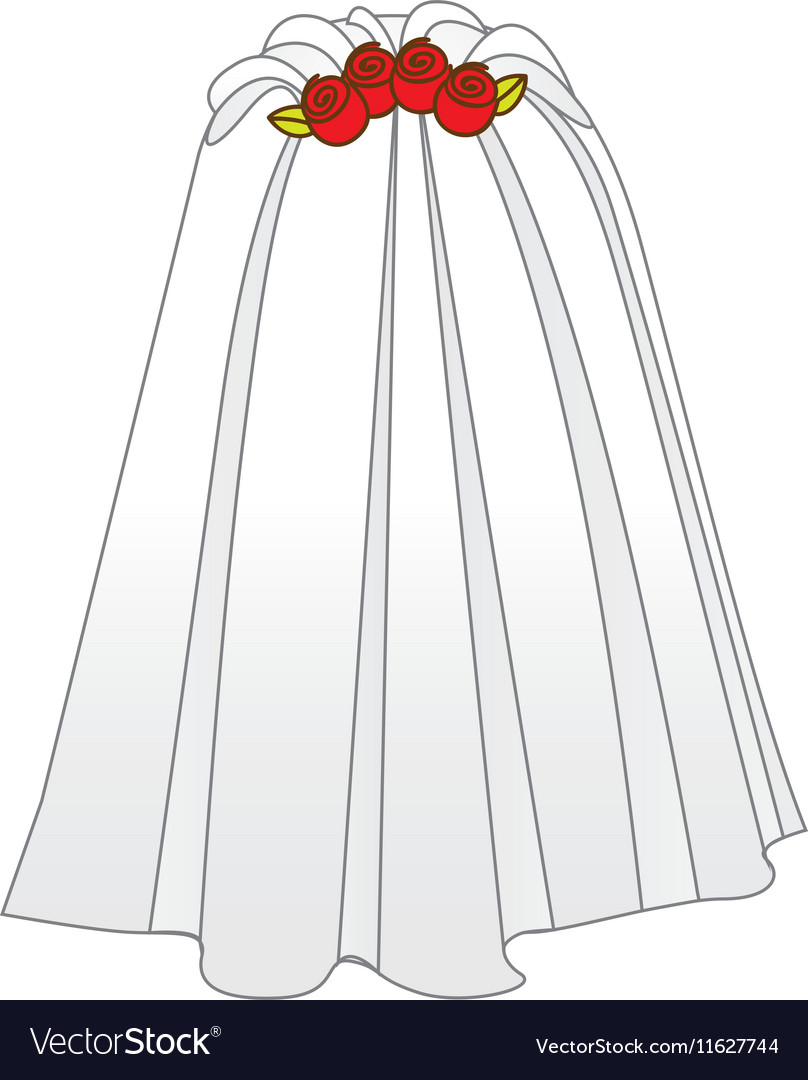 wedding veil cartoon