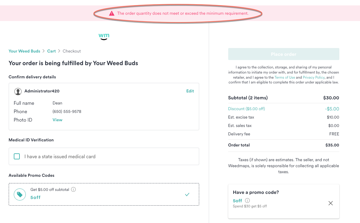 weedmaps promo code