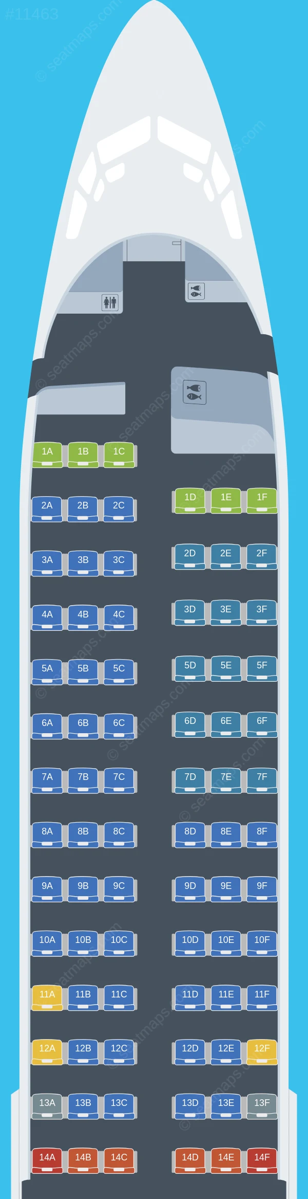 westjet seating chart 737-800