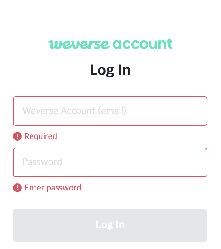 weverse log in