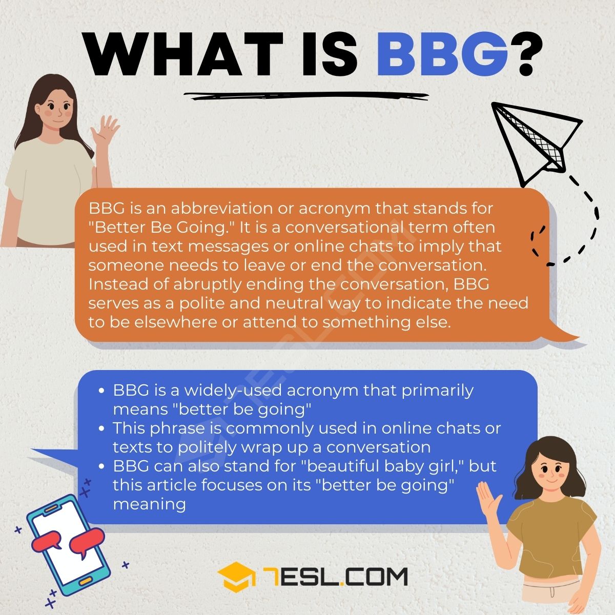 what does bbg stand for in texting