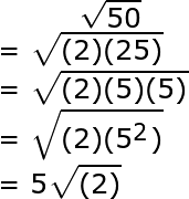 what is the square root of 50