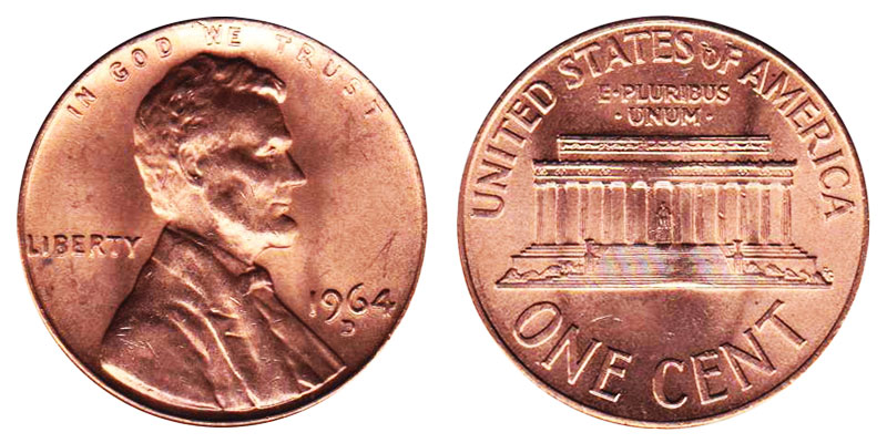 what is the value of a 1964 d penny