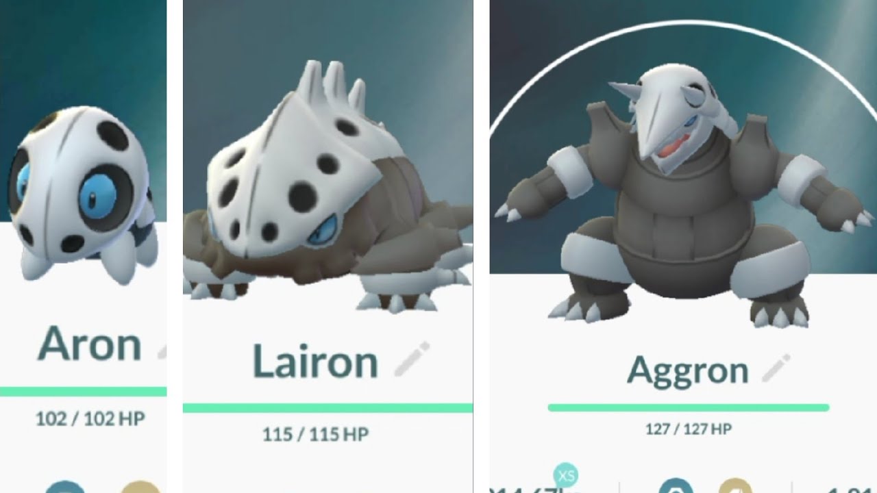 what level does aggron evolve