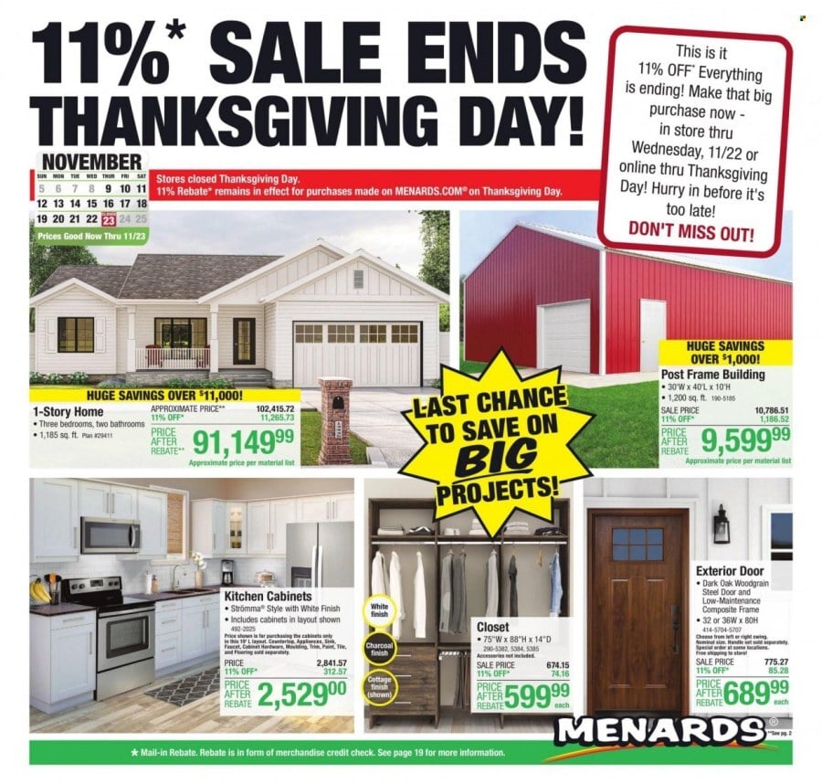 when does menards black friday ad come out