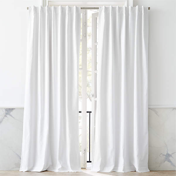 white blackout curtains