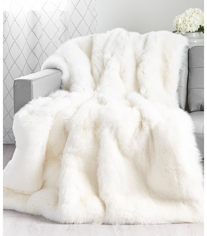 white blanket fluffy