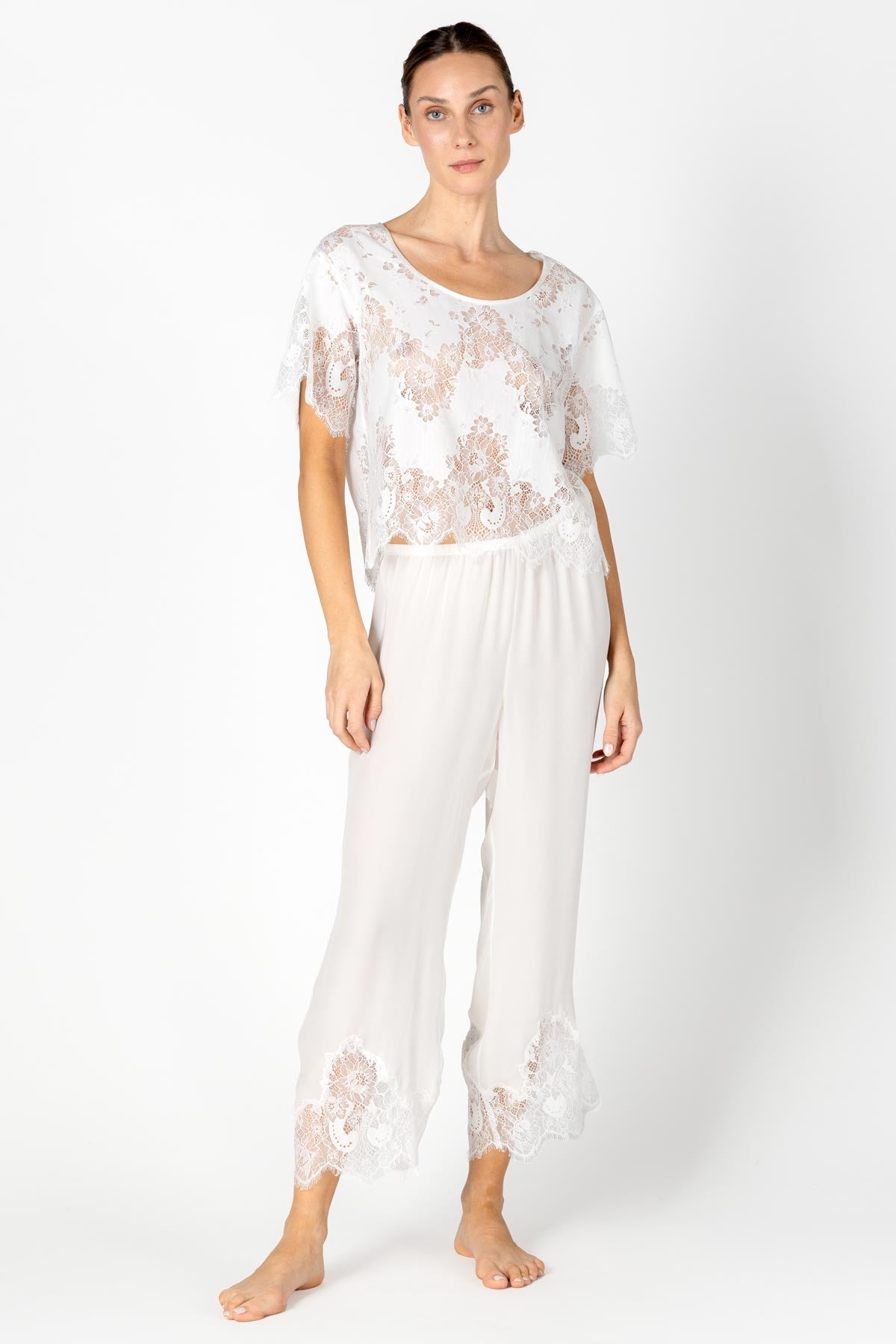 white lace pjs