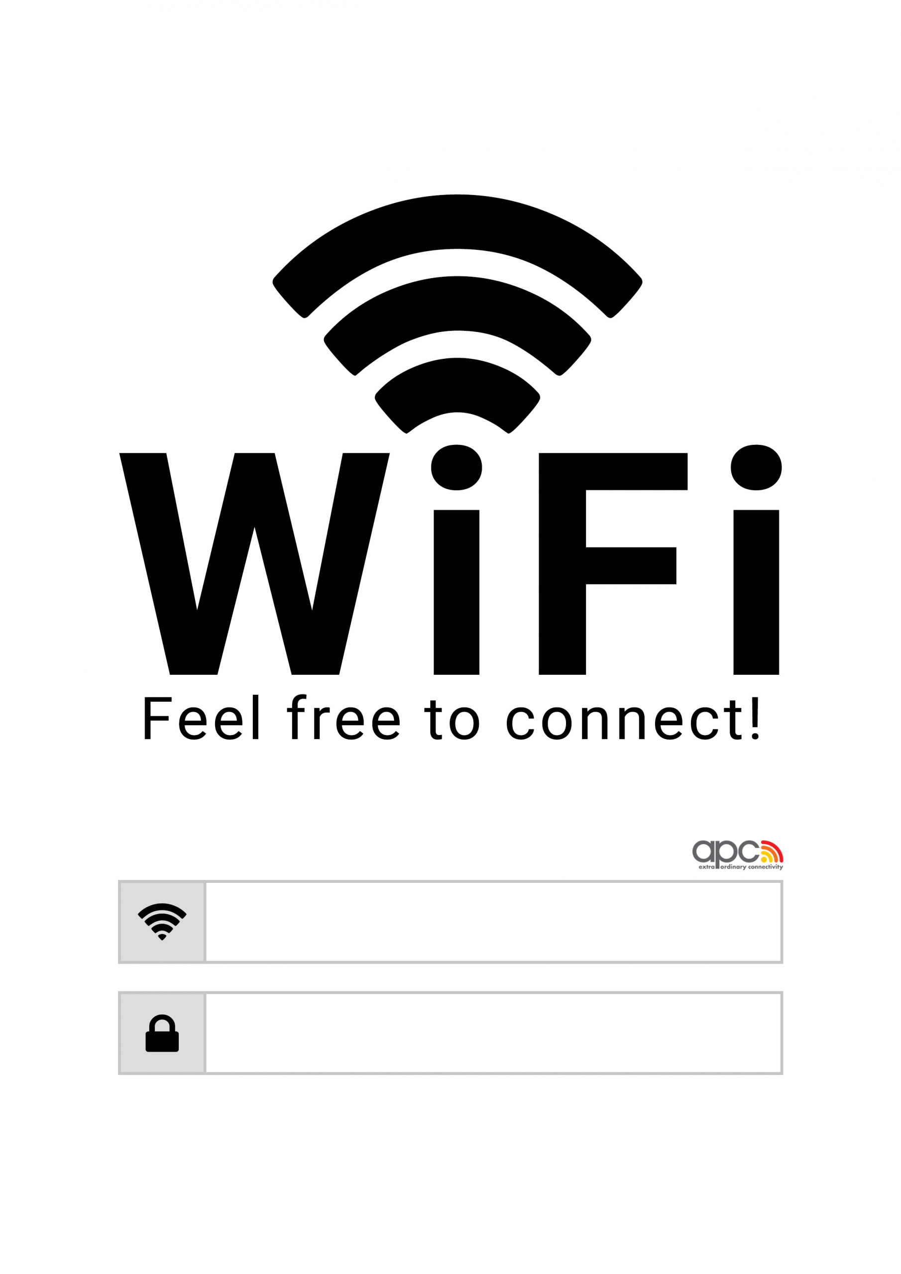 wifi sign template