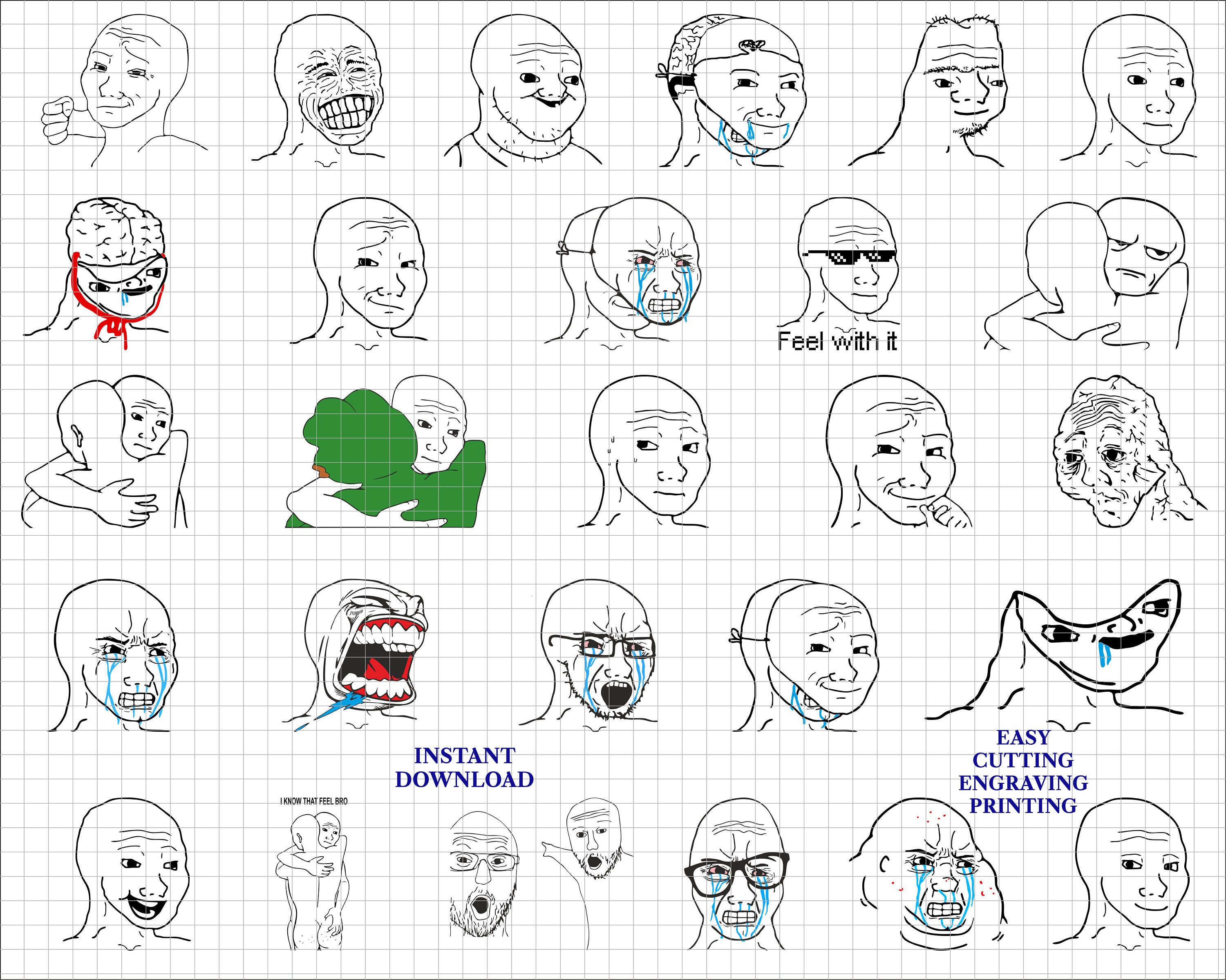 wojak meme template