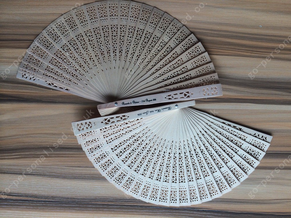 wooden fans for wedding