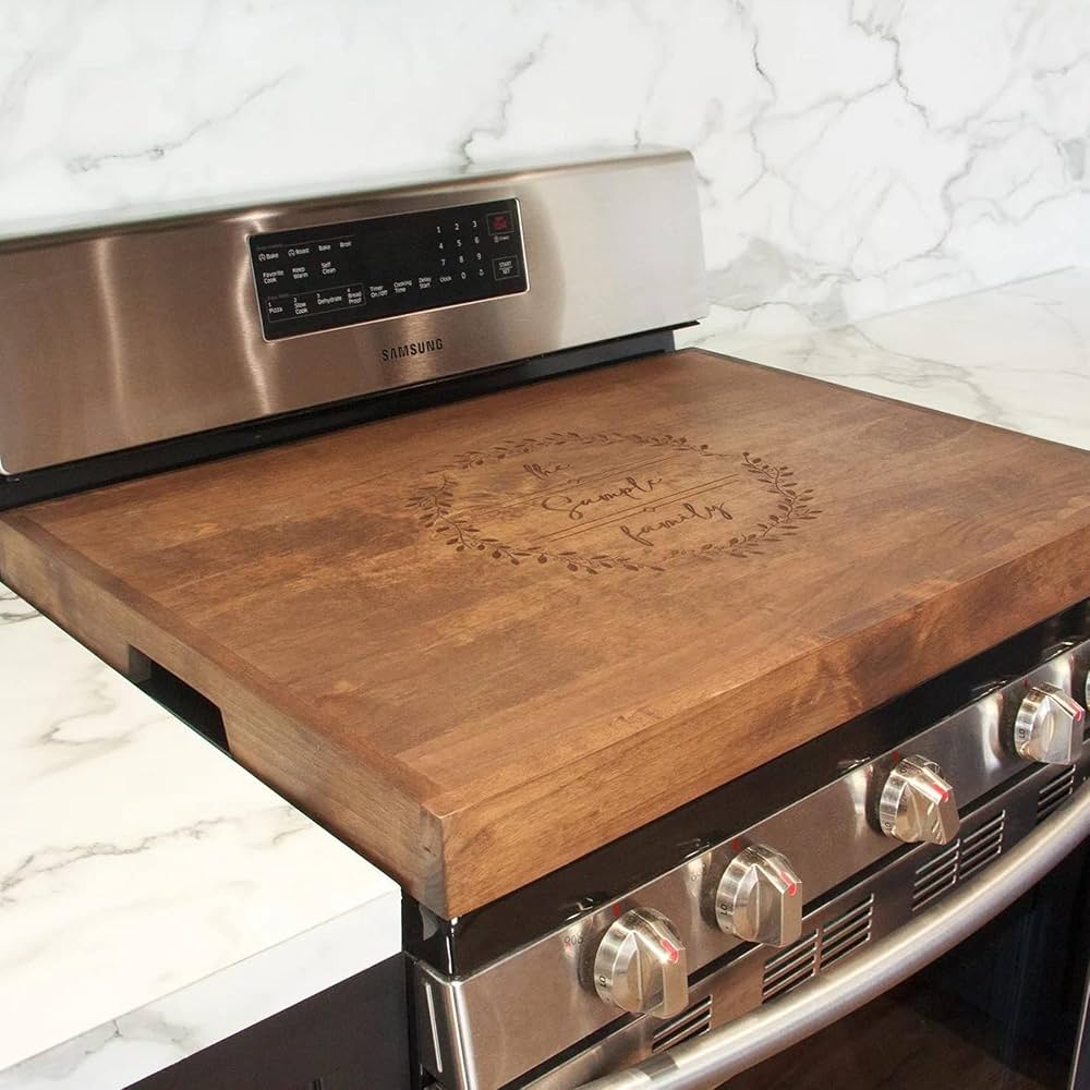 wooden stove top covers