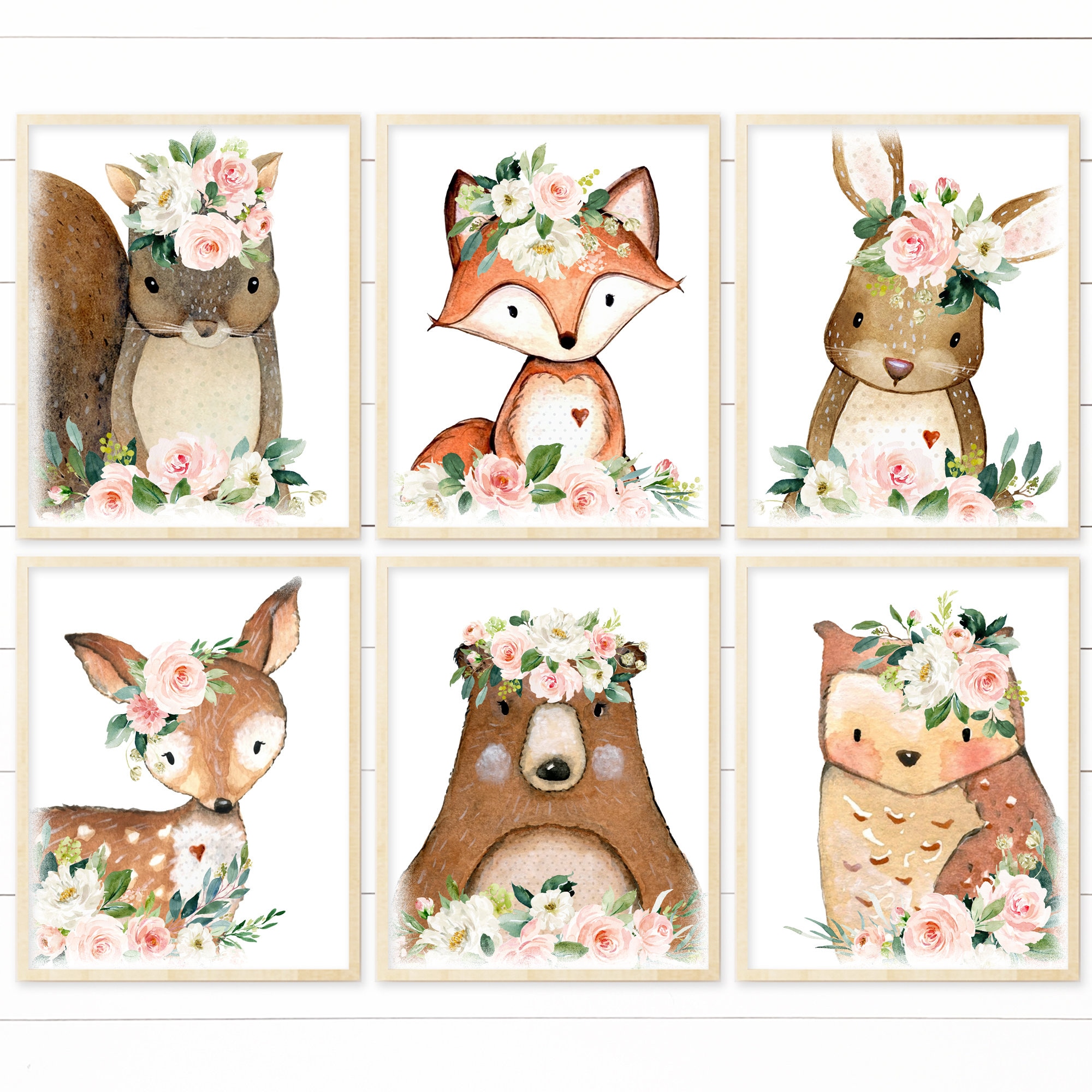 woodland nursery animals