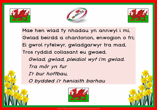 words of the welsh national anthem