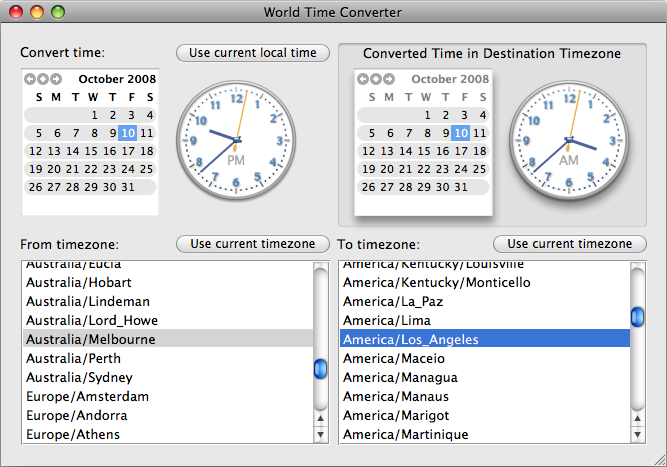 world clock convertor