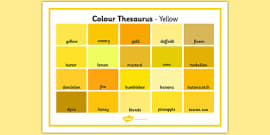 yellow synonyms