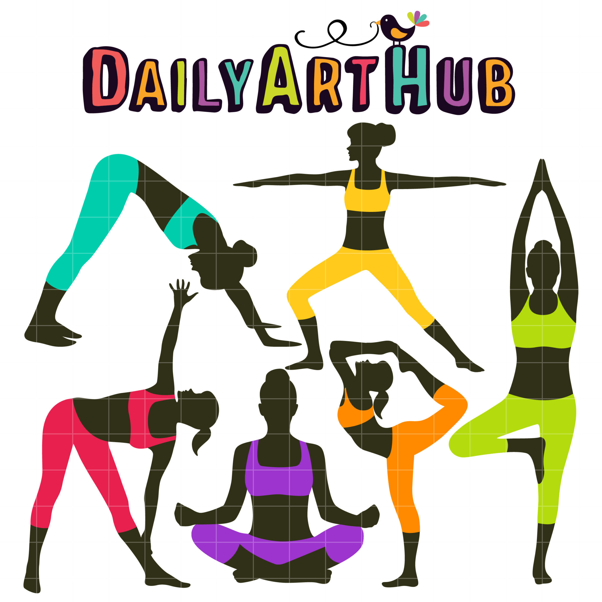 yoga poses clipart