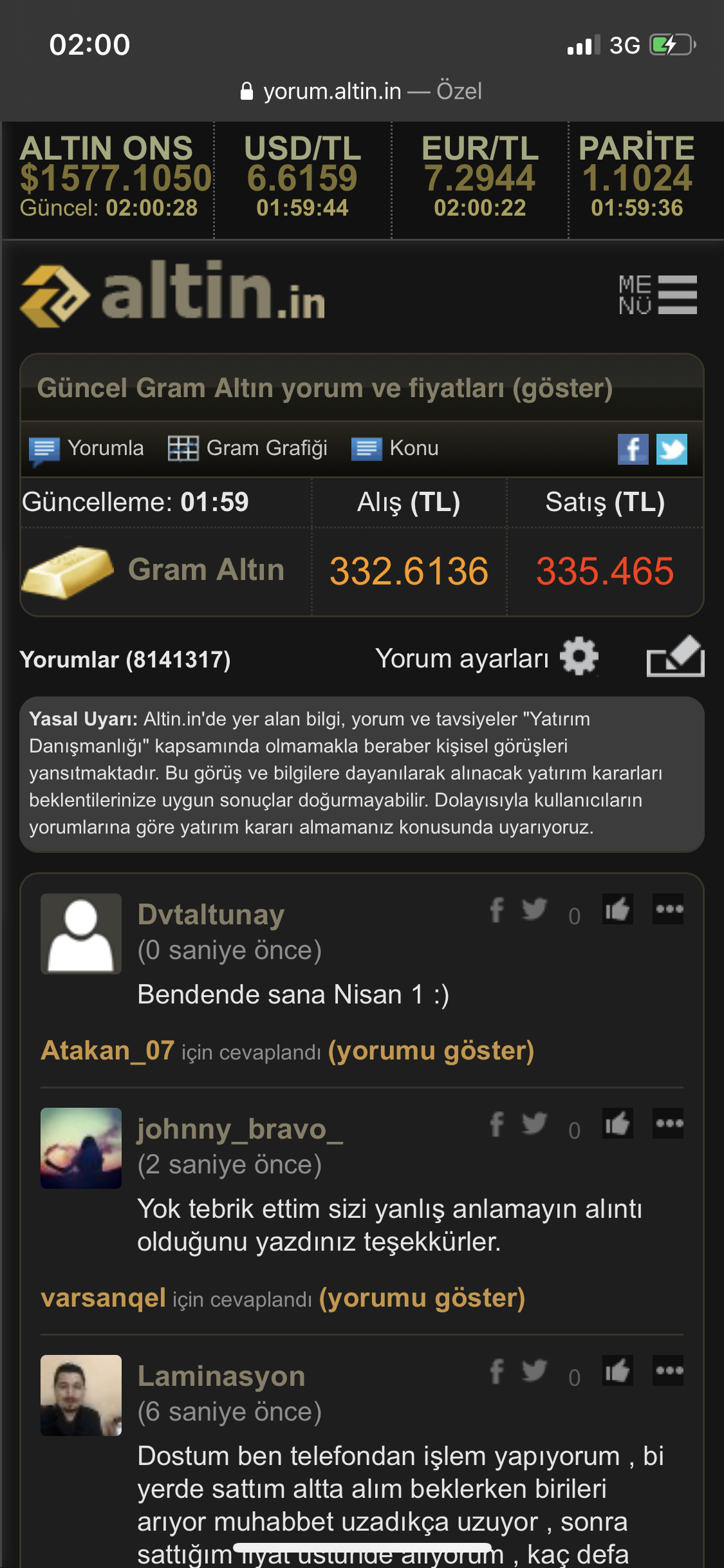 yorum altin in