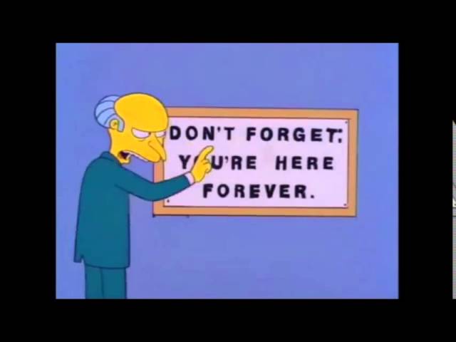 you are here forever simpsons
