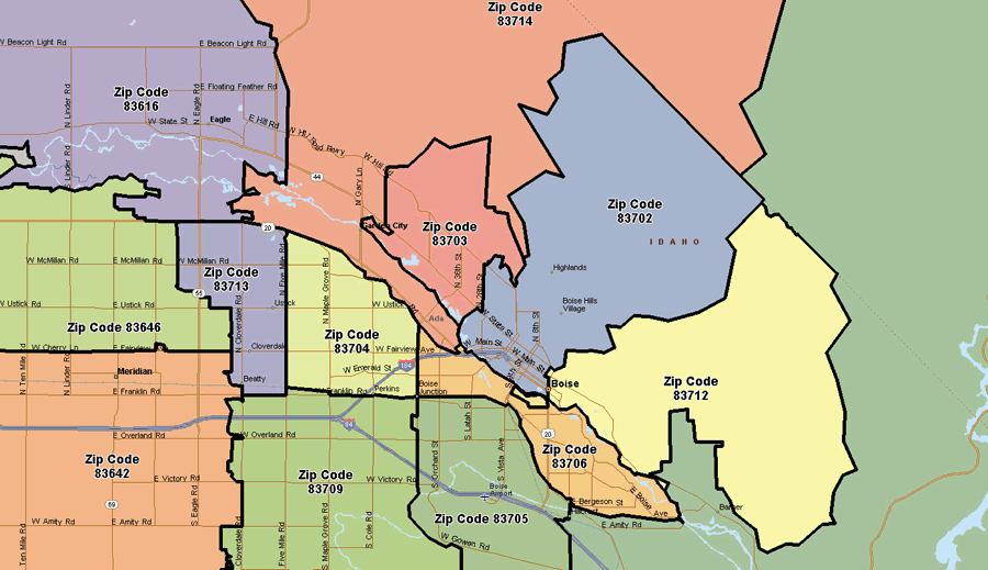 zip code boise id