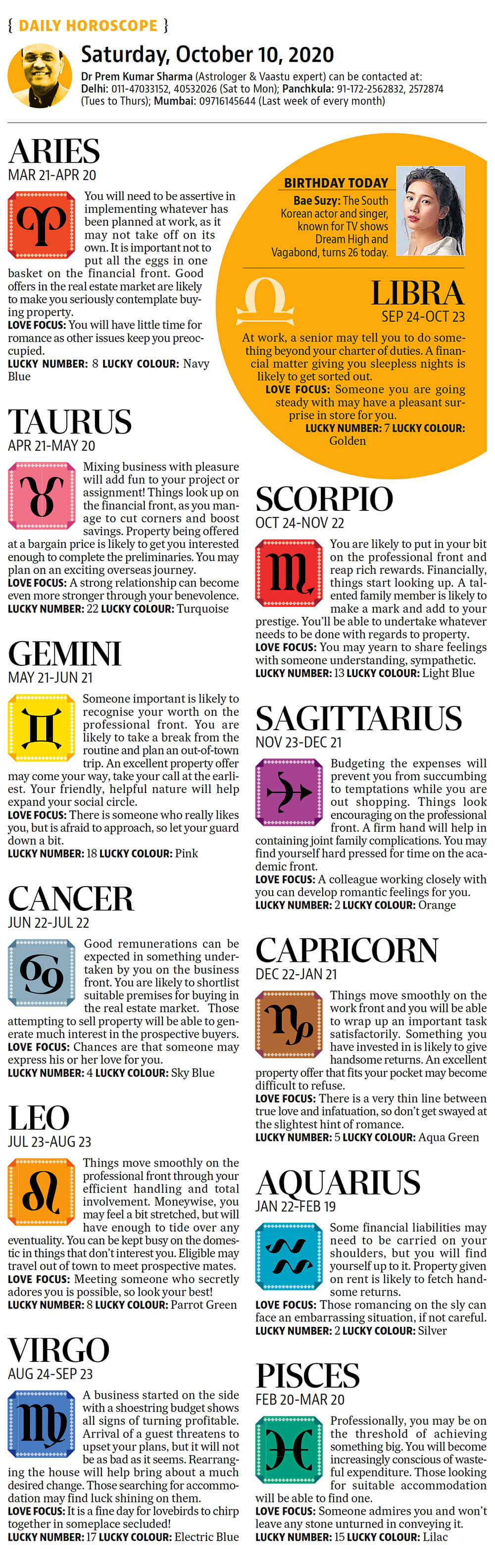 zodiac 10 october